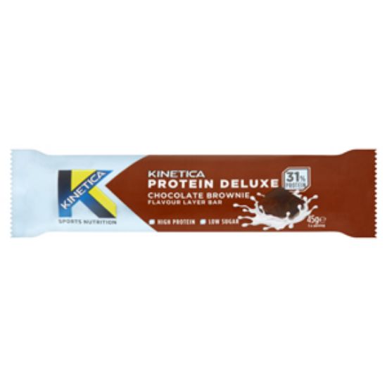 Picture of  Kinetica Protein Deluxe ChocBrown Bar45g x15